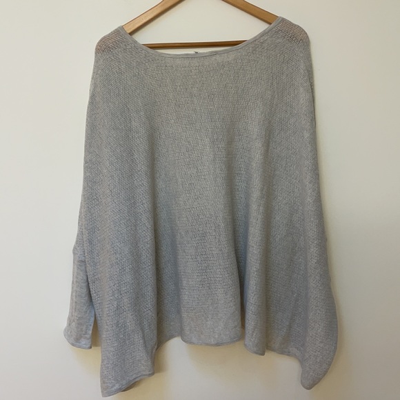 Helmut Lang for Intermix Gray Light Poncho Sweater - Picture 7 of 7